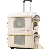 Vente en gros OEM, logo personnalisé, marque privée, fournisseur d'articles pour animaux, commande en gros, MOQ, chariot de transport à roulettes pour animaux de compagnie, pour chat et chien, extérieur