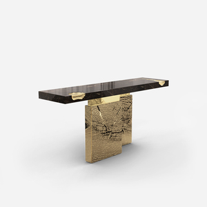 Fabricant chinois de Foshan, table console Empire <span class=keywords><strong>III</strong></span> de marque italienne, style moderne minimaliste de luxe, meubles de maison pour entrée de villa, plateau en marbre - Product Image 1