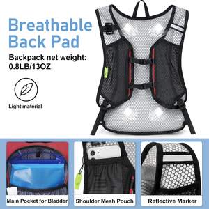 <span class=keywords><strong>Sac</strong></span> d'hydratation léger Rave femmes hommes cyclisme randonnée <span class=keywords><strong>sac</strong></span> à <span class=keywords><strong>dos</strong></span> avec vessie d'eau - Product Image 6