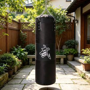 QUTENG <span class=keywords><strong>Sac</strong></span> <span class=keywords><strong>de</strong></span> <span class=keywords><strong>frappe</strong></span> sur pied robuste <span class=keywords><strong>de</strong></span> 100 cm pour enfants et adultes, en tissu Oxford et cuir PU, rotation à 360°, fermeture élastique murale - Product Image 6