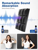 Panneau acoustique en mousse polyuréthane ignifuge auto-adhésif à haute résilience, diffuseur acoustique pour studio TV, panneau mural
