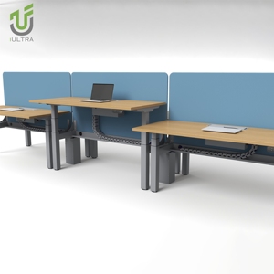 IULTRA Bureau de design moderne réglable en hauteur électrique automatique à double moteur avec accessoire ergonomique Bureau de travail debout à 4 pieds - Product Image 2