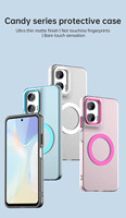 Étui de téléphone magnétique mat couleur bonbon anti-empreintes digitales et antichoc pour Moto Edge50 Neo S50 G35 Edge60 Fusion G56 G86