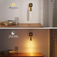 Veilleuse murale à batterie rechargeable USB-C, LED blanc chaud doux 2700K, luminosité réglable, détection automatique, design bulle, pour chambre à coucher