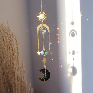 Atrapasol de Cristal con Forma de Luna, Adorno Colgante de Cristal Natural con Forma de Estrella y Luna para Decoración <span class=keywords><strong>del</strong></span> Hogar, Ventana, Manualidades de Cristal - Product Image 5