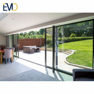 Porte coulissante insonorisée en verre trempé en aluminium sur mesure de haute qualité pour maison - Product Image 2