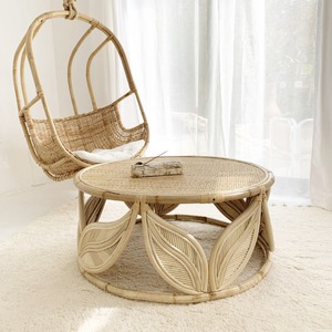 Mesa Auxiliar de Café de Ratán Tejida a Mano Vintage 2024, Decoración de Mimbre para Sala de Estar, Muebles de Interior Modernos - Product Image 5