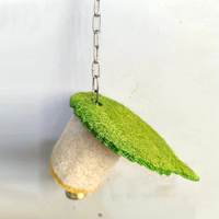 Nouveau jouet écologique pour oiseaux en loofah, mangeoire naturelle pour perroquets, nettoyage des dents, mangeoire suspendue pour cage à oiseaux