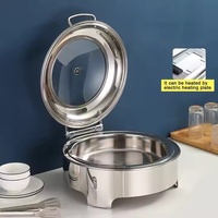 Chauffe-Plat de Luxe 6L en Acier Inoxydable à Alimentation Thermique pour Buffets, Hôtels, Restaurants et Équipements de Cuisine