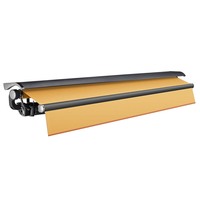 Auvent rétractable électrique LED personnalisable bâche télescopique de grande taille avec cadre en aluminium pour l'entrée de la porte