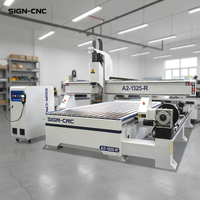 Machine CNC pour le travail du bois SIGN 1325 avec dispositif rotatif, routeur CNC 2D 3D, machine à 4 axes pour la fabrication de meubles