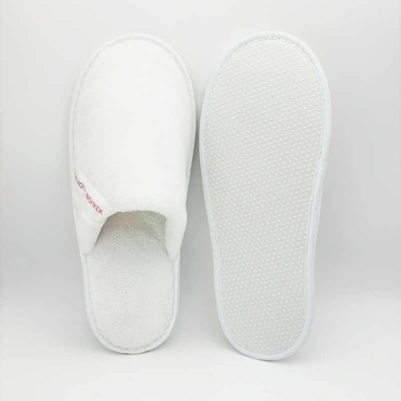 Plush Slippers Childrens White Spa Slippers Luxury Kids Spa