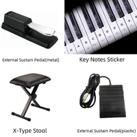 Pédale universelle de gros pour clavier, pédale d'amortissement, pédale électronique, clavier MIDI, prise 6,35 mm, double interrupteur AB