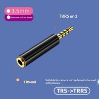 Câble audio 4 broches vers 3 broches 3,5 mm TRS mâle vers TRRS femelle pour téléphone portable, ordinateur portable, carte son, processeur d'effets