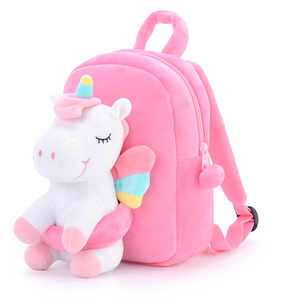 Dibujos animados OEM <span class=keywords><strong>Unicornio</strong></span> Animal relleno Felpa Mochilas escolares <span class=keywords><strong>Bolso</strong></span> de hombro - Product Image 1