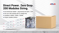 Módulo LED 110V AC IP68 7000K Blanco 1W para letreros publicitarios de caja de luz con cinta adhesiva en la parte posterior (paquete de 200 piezas)