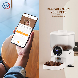 Mangeoire automatique pour animaux de compagnie 7L WiFi avec caméra Rechargeable à piles Distributeur de nourriture intelligent pour chat et chien Mangeoire pour chat - Product Image 2