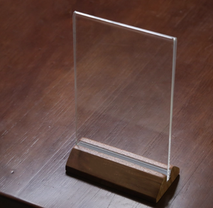 Đen Walnut bảng bảng đứng Hội Đồng Quản trị Acrylic Máy tính để bàn bảng hiển thị A4 bảng Bảng hiển thị đứng A5 bảng giá quảng cáo - Product Image 3