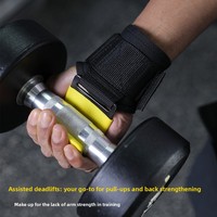 Ganchos de Asistencia para Dominadas, Ganchos de Agarre para Ejercicios de Barra, Soporte de Muñeca, Correas de Ayuda para Levantamiento de Pesas y Fitness, Fabricante