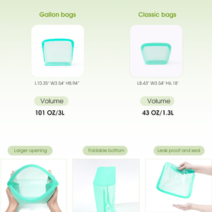 Sac de conservation alimentaire en silicone étanche, compatible micro-ondes, pour légumes, fruits et autres aliments - Product Image 6