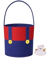 Panier de rangement mini en feutre non tissé, pliable, écologique, design personnalisé, seau cadeau portable, jouets pour enfants, Pâques, fête
