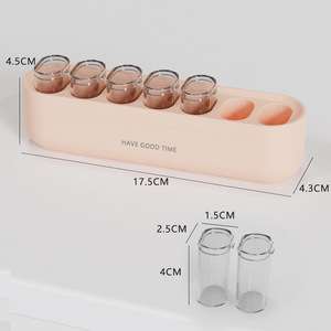 Boîte de rangement moderne transparente pour médicaments d'extérieur, en fer et plastique, avec un rangement en rotin, bacs de rangement alimentaire sécurisés - Product Image 3