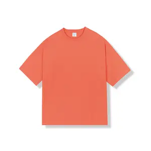 Blanks Oversized T-shirts Unisex Boxy T Shirt Hip Hop T-shirt Solid Heavyweight 100% Cotton 220 GSM Streetwear T Shirt For Men