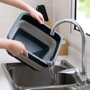 Bassin pliable 8L pour le camping, les voyages, la voiture, en plastique, pliable, pour le lavage, outils de nettoyage intérieur et extérieur - Product Image 4