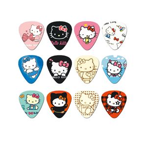 Offre spéciale transfrontalière : 12 médiators de <span class=keywords><strong>guitare</strong></span> en ABS, motif <span class=keywords><strong>Hello</strong></span> <span class=keywords><strong>Kitty</strong></span>, peints, instruments de musique, vente en gros - Product Image 1
