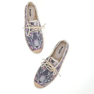 Baskets plates d'été décontractées pour femmes, chaussures en toile respirantes <span class=keywords><strong>à</strong></span> une étape avec conception <span class=keywords><strong>à</strong></span> <span class=keywords><strong>lacets</strong></span>, <span class=keywords><strong>espadrilles</strong></span> confortables <span class=keywords><strong>à</strong></span> semelle intérieure en maille - Product Image 4