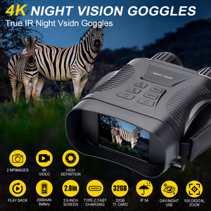 High Quality 4K 1080P Digital <b>Night</b> <b>Vision</b> Device 2.8 Inch 3.8W Infrared Binocular Scope Goggles with NVG Telescope for Hunting - Product Image 2