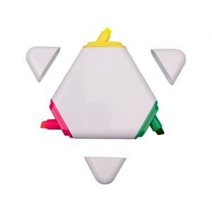 Lot de 3 surligneurs triangulaires fluorescents anti-bavures pour le bureau, l'école et les cadeaux - Product Image 4