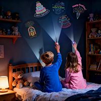 24 lumières à doigts pour fête d'anniversaire, 8 modèles de lumières à doigts lumineuses pour les fêtes d'anniversaire des enfants