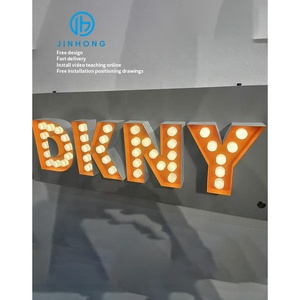 Segno luminoso con lampadina 3d in alluminio segno di lettera Custom Business Sign 3d lettere Led Light lettera Love/Marry Me producer - Product Image 1