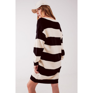 Robe pull à rayures noire - Product Image 4