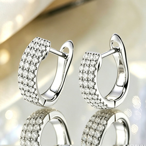 Orecchini a polsino a forma di U da donna, design geometrico, accessori per l'orecchio per uso quotidiano - Product Image 3