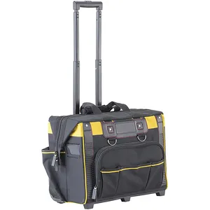 OEM 1680D Polyester Easy Carry Rolling Tool Bags With Wheels Organizer Tool Storage Bag Tool Bag Trolley