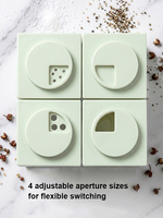 Boîte de rangement empilable en blocs transparents en plastique pour fournitures de bureau, épices, aliments pour animaux, petites pièces