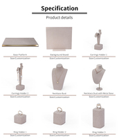 Ensembles de présentoirs à bijoux de luxe personnalisés, présentoirs à bijoux pour boutique de détail, vitrine en métal