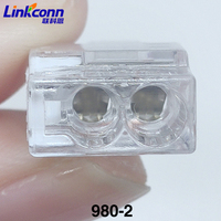 Mini-Connecteur de câblage électrique à raccordement rapide homologué CE, borne de connexion rapide pour fils, 980-2