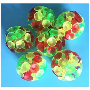 Детские игрушки разноцветные шарики на присоске без света