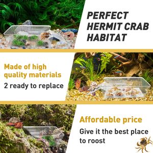 <span class=keywords><strong>Reptile</strong></span> Habitat Gecko Enclos Ermite Crabe Terrarium Tortue D'eau Réservoir Réservoir En Plastique pour <span class=keywords><strong>Reptile</strong></span> - Product Image 3