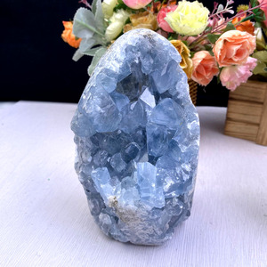 Cristal curativo natural de alta calidad, espécimen artesanal, cristal en bruto, Druzy, geoda de <span class=keywords><strong>Celestina</strong></span> cruda - Product Image 2