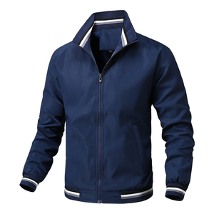 Veste décontractée légère 2026 pour hommes avec fermeture éclair, col montant et look polyvalent - Product Image 1