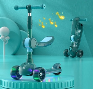 Patinete eléctrico para niños de 2 a 4 años de edad con patinete plegable de 3 ruedas de PU - Product Image 3