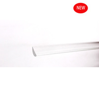 Diffuseur de lumière LED linéaire en plastique asphérique pour plafond, couvercle en PC, lentille PMMA dépolie, double coupelles concaves, 2835 SMD, garantie 3 ans