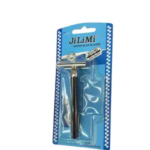 Miglior rasoio da barba a doppio bordo per le donne viola metallo rasoio di sicurezza per uso quotidiano e depilazione regalo in scatola per alberghi - Product Image 1