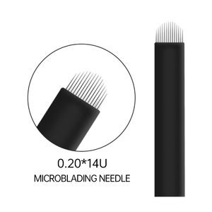 Aiguilles de microblading en acier inoxydable 0,20 mm 0,25 mm 7F 9F 11F 14F 18F 18U pour tatouage des sourcils et maquillage permanent (PMU) - Product Image 2