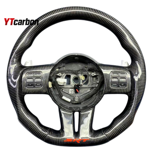 Volant en fibre de carbone véritable personnalisé YTcarbon pour Grand Cherokee Charger Challenger <span class=keywords><strong>Durango</strong></span> Chrysler 300 SRT <span class=keywords><strong>SRT8</strong></span> Trackhawk - Product Image 1