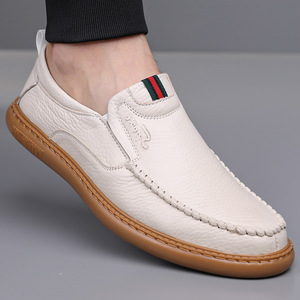 Mocasines sin cordones para hombre, parte superior de PU, forro de felpa, entresuela y suela de goma, diseño sólido, zapatos casuales de moda. - Product Image 3